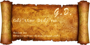 Götter Diána névjegykártya